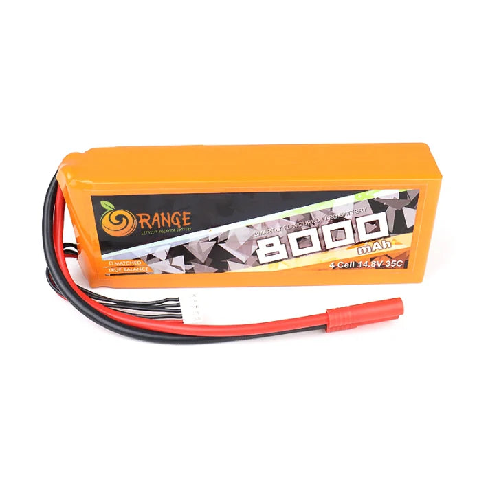 14.8V 8000mAh 4S 35C Lithium Polymer Battery Pack (Brand Orange)