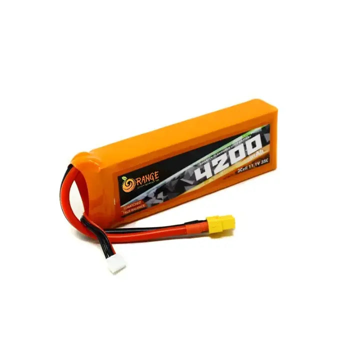 11.1V 4200mAh 3S 35C Lipo Battery with XT60 Plug (Brand Orange). Hi Tech xyz