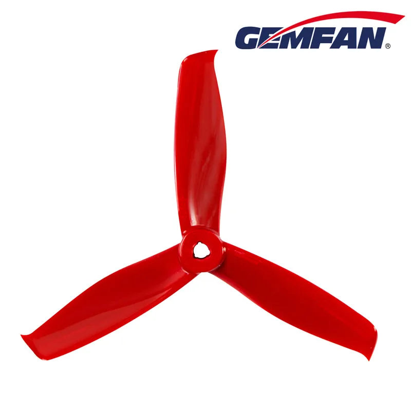 Gemfan 5055S Hulkie PC 3-Blade Freestyle Propeller for 5 Inch FPV Drone (2CW + 2CCW) - Ferrari Red