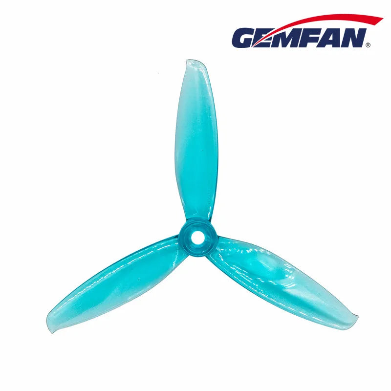 Gemfan 5043 WinDancer PC 3-Blade Freestyle Propeller for 5 Inch FPV Drone (2CW + 2CCW) - Clear Blue