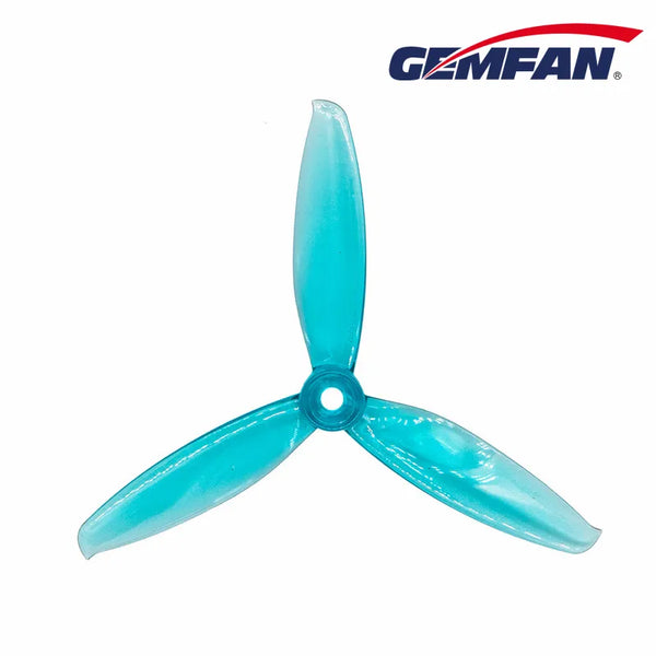 Gemfan 5043 WinDancer PC 3-Blade Freestyle Propeller for 5 Inch FPV Drone (2CW + 2CCW) - Clear Blue