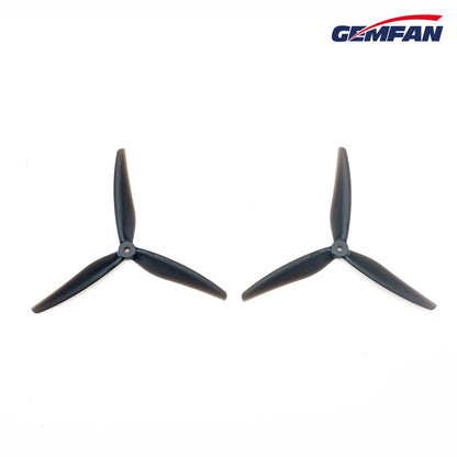 Gemfan 7535 Cinelifter & Macro Quad PC 3-Blade Propeller for 7.5 Inch FPV Drone (2CW + 2CCW) - Clear Black