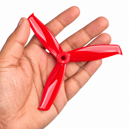 Gemfan 5055S Hulkie PC 3-Blade Freestyle Propeller for 5 Inch FPV Drone (2CW + 2CCW) - Ferrari Red