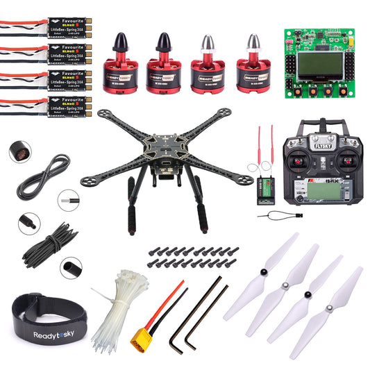 KK2.1.5 Flight Controller S500 hexacopter with carbon fibre landing gear Advance Drone Kit - Flysky - i6x