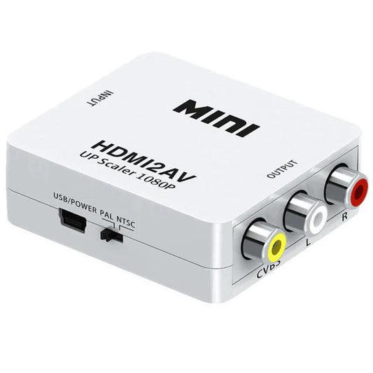 MINI HDMI to AV Converter Cable for PC Laptop HDTV DVD UP Scaler 1080P Quality