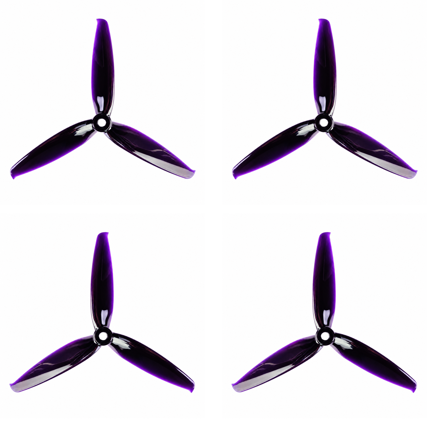 6042 Tri Blade Flash HD Propellers 2CW+2CCW - (2 Pairs) - Black