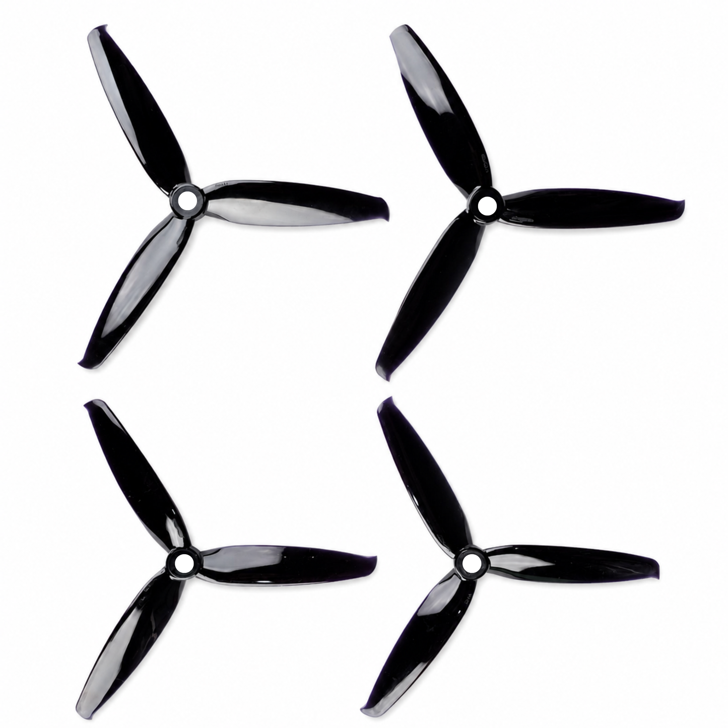 6042 Tri Blade Flash HD Propellers 2CW+2CCW - (2 Pairs) - Black