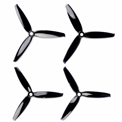 6042 Tri Blade Flash HD Propellers 2CW+2CCW - (2 Pairs) - Black