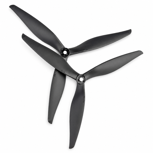 Gemfan 1070 Cinelifter Glass Fiber Nylon 3 Blade 5mm Shaft Pitch 7" Black Propeller (1 Pair CW+CCW)