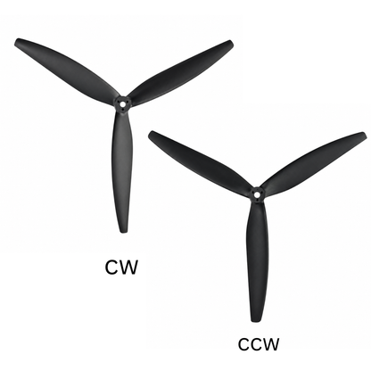 Gemfan 1510 Glass Fiber Nylon 3 Blade CW/CCW 1 Pair Propeller - Black
