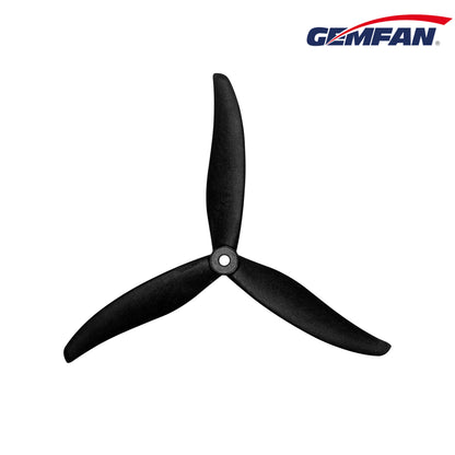 Gemfan 7037 Cinelifter Carbon Nylon 3-Blade Propeller for 7 Inch FPV Drone (2CW + 2CCW) - Black