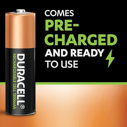 Duracell Rechargeable AA 1300mAh Batteries Pack of 4