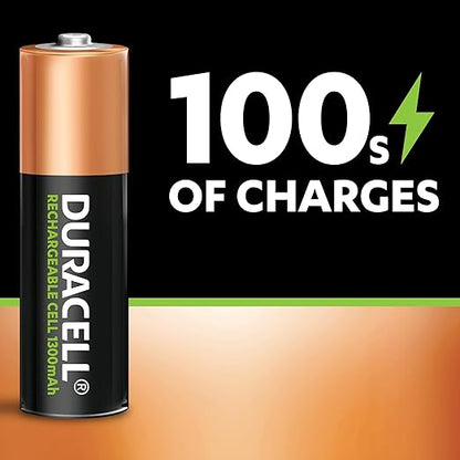 Duracell Rechargeable AA 1300mAh Batteries Pack of 4