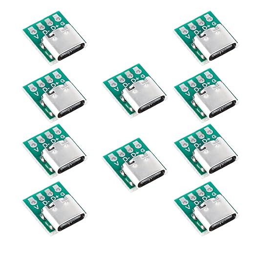 Type-C USB 3.1 Type-C Connector  16Pin to 2.54mm Test PCB Board  Plate Adapter Socket for Data  Line Cable Transfer - (1 pcs)