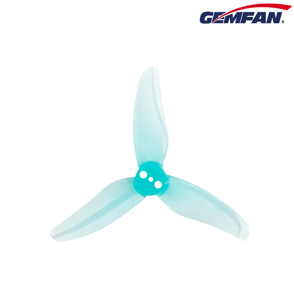 Gemfan 2512 Hurricane PC 3-Blade 1.5mm Freestyle Propeller for 2.5 Inch FPV Drone (4CW + 4CCW) - Blue