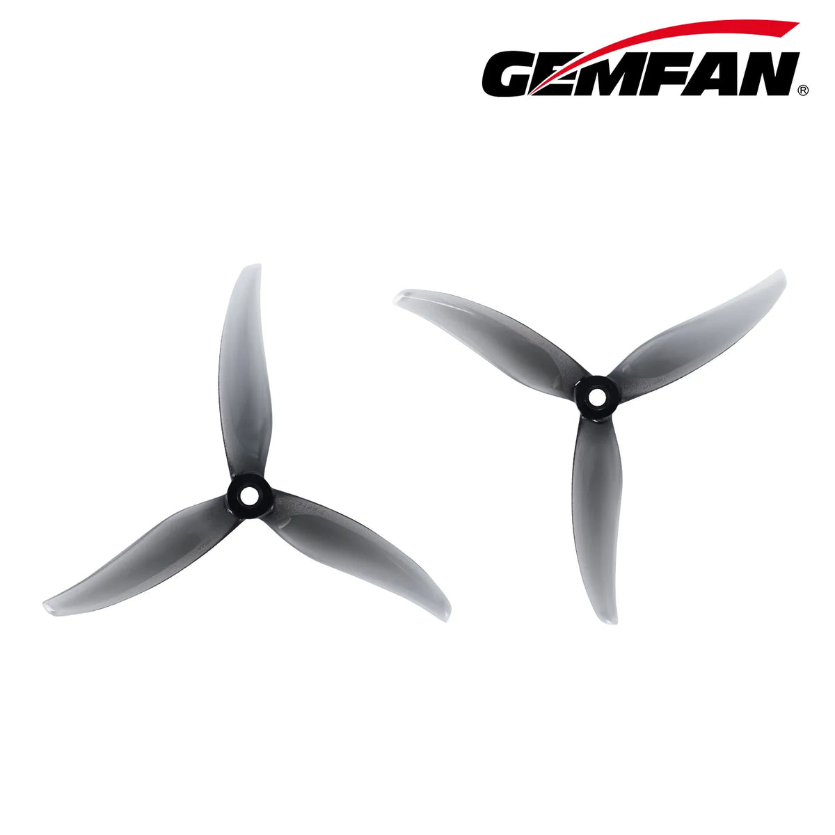 Gemfan 5129.2 MinJae PC 3-Blade Freestyle Propeller for 5 Inch FPV Drone (2CW + 2CCW) - Clear Gray