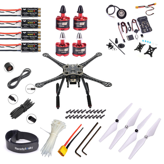 Pixhawk 2.4.8 Combo Kit Flight Controller With GPS S500 Quadcopter with carbon fibre landing gear Drone Kit - without tx