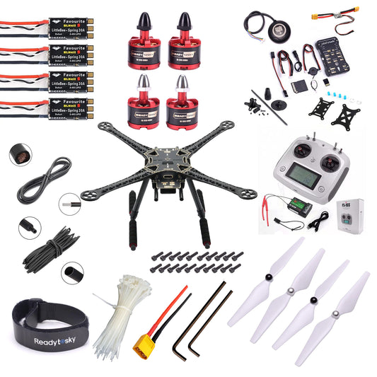 Pixhawk 2.4.8 Combo Kit Flight Controller With GPS  S500 Quadcopter with carbon fibre landing gear Advance Drone Kit - Flysky - i6s