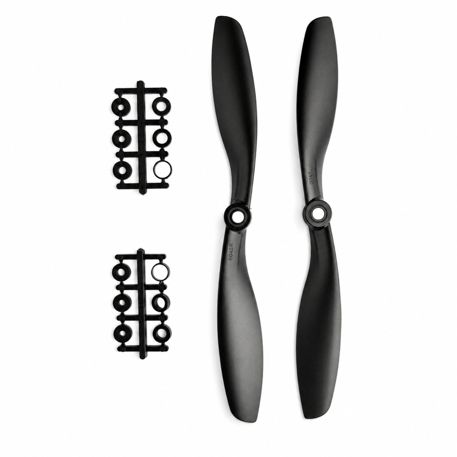 8045 ABS Black HD Propellers 1CW+1CCW with Mounting Adapters