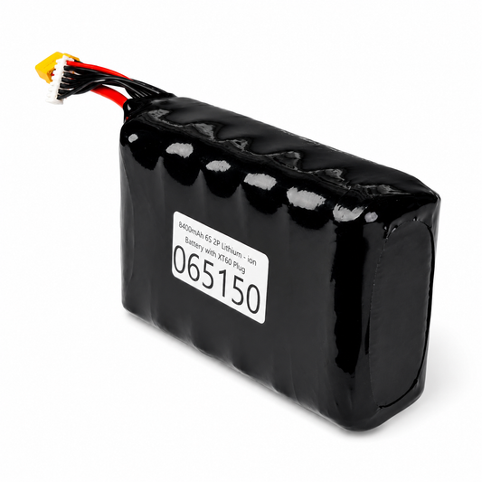 8400mAh 6S2P Lithium-Ion Battery Pack with XT60 Plug Front View Using Molicel Cells