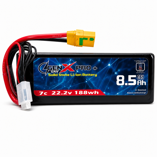 GenX Pro+ Solid State 22.2V 8500mAh 6S 7C Premium Lipo Lithium Polymer Battery Pack - Hi Tech xyz 