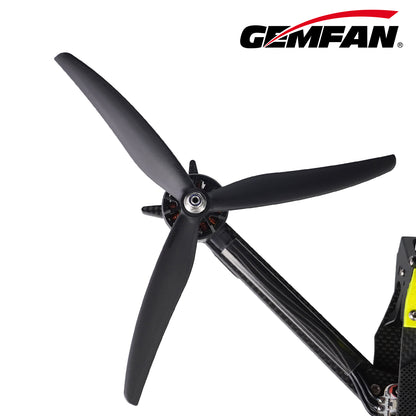 Gemfan 8046 Cinelifter Glass Fiber Nylon 3-Blade Propeller for 8 Inch FPV Drone (1CW + 1CCW) - Black
