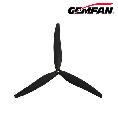 Gemfan 1507 Cinelifter Glass Fiber Nylon 3-Blade Propeller for 15 Inch FPV Drone (1CW + 1CCW) - Black