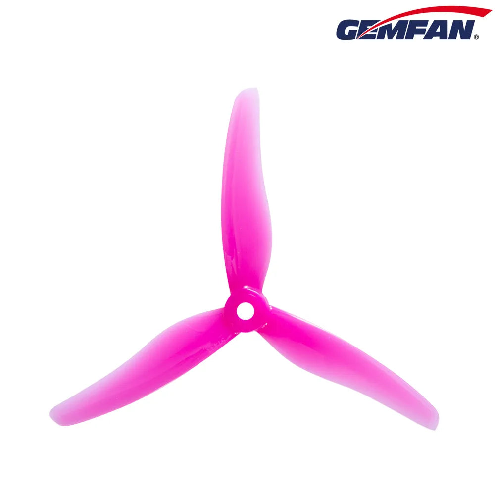 Gemfan 51433 Hurricane PC 3-Blade Freestyle Propeller for 5 Inch FPV Drone (2CW + 2CCW) - Pink
