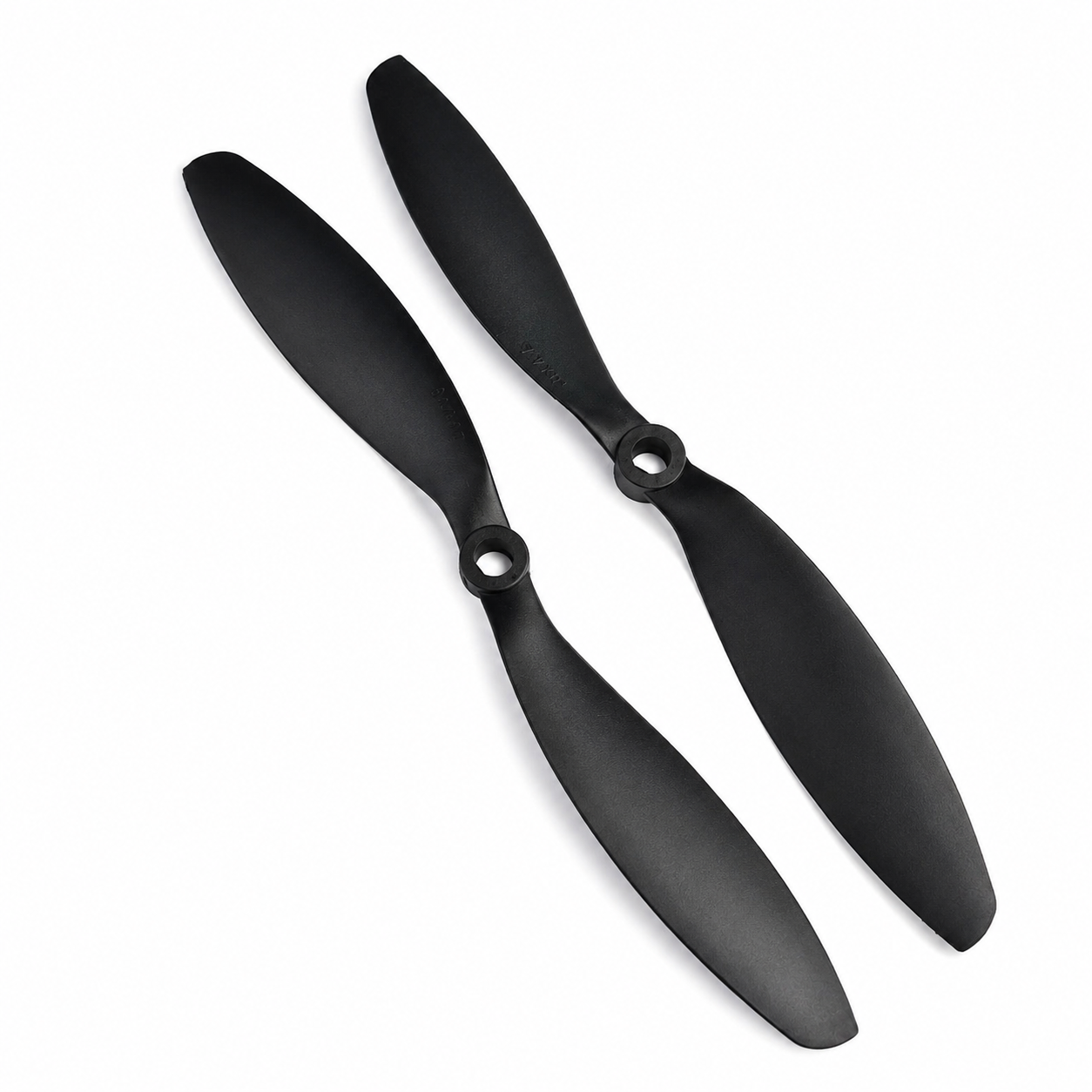 Angled view of 9047 carbon nylon DJI drone propellers
