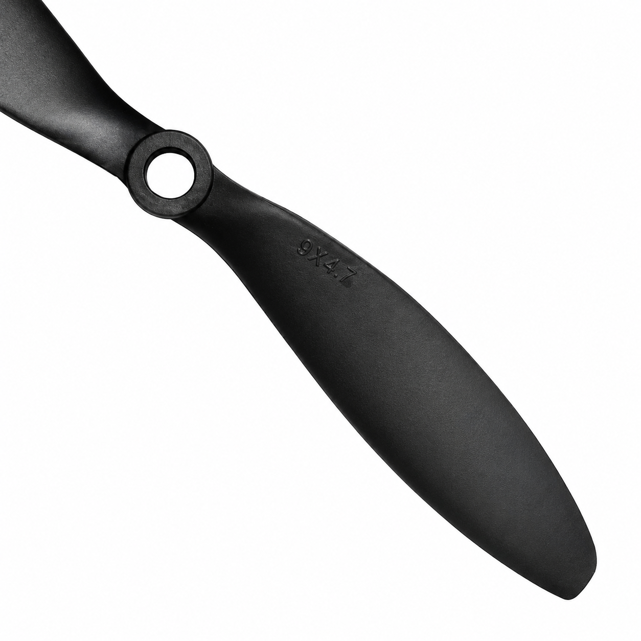 Close-up view of 9047 carbon nylon drone propeller blade