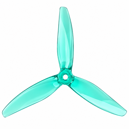 Gemfan 6045 Hurricane PC 3-Blade Freestyle Propeller for 6 Inch FPV Drone (2CW + 2CCW) - Clear Green