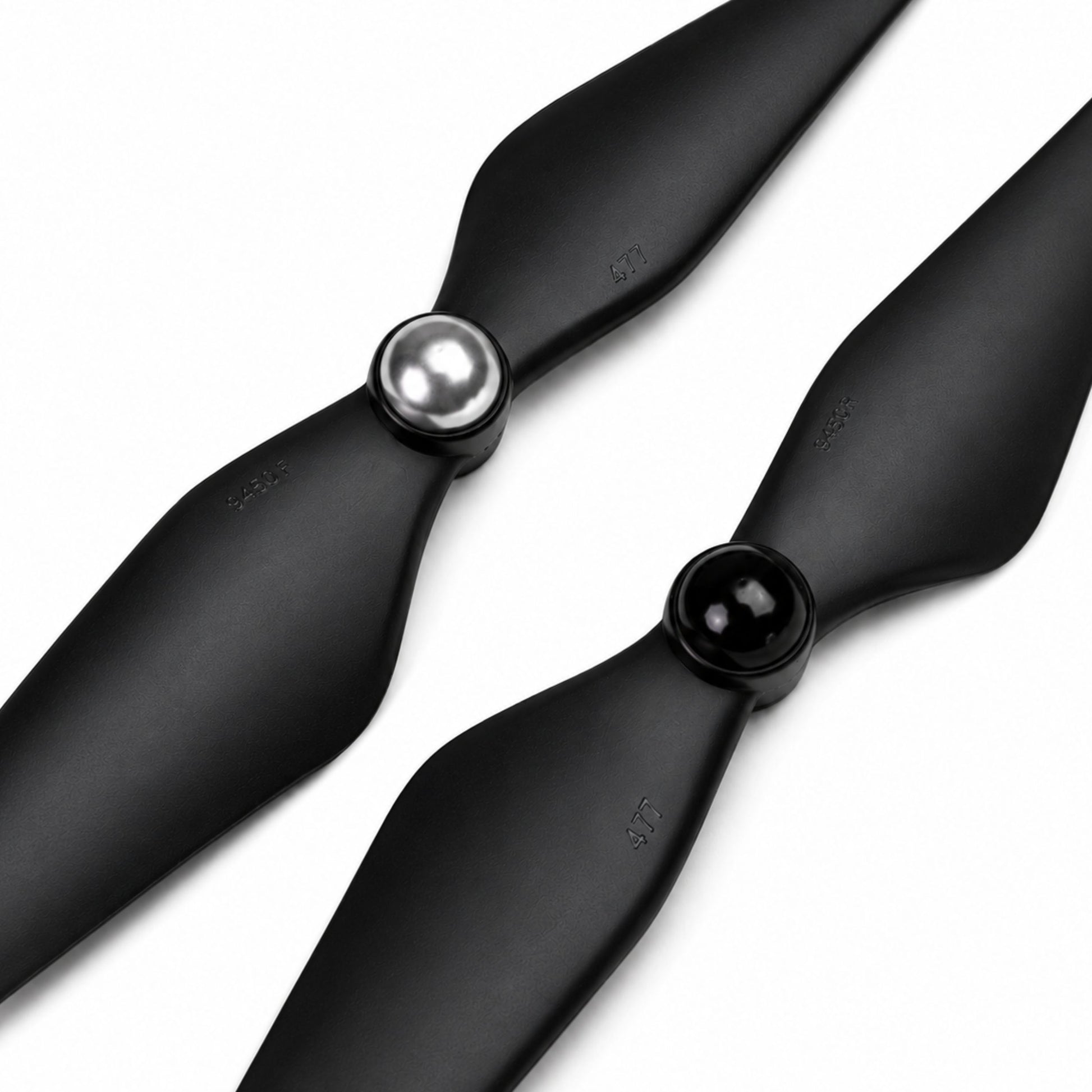 Close-up of 9450 Self Locking Drone Propeller Black Showing Self Locking Hub