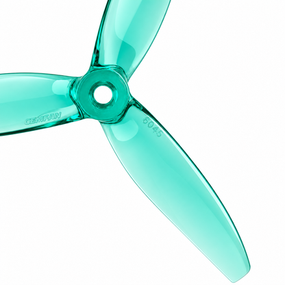 Gemfan 6045 Hurricane PC 3-Blade Freestyle Propeller for 6 Inch FPV Drone (2CW + 2CCW) - Clear Green