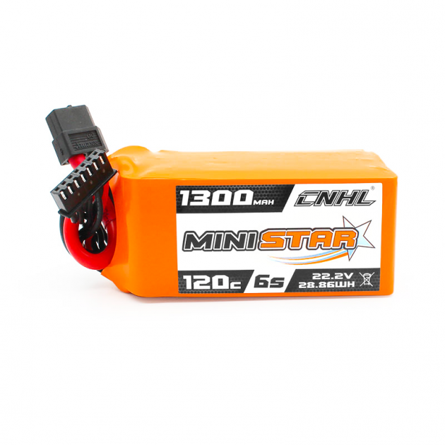 22.2V 1300mAh 6S 120C Lipo Battery with XT60 Plug (Brand CHNL)