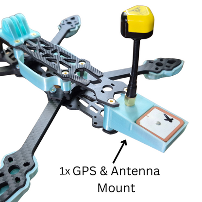 High Flexible 3D Printed GoPro Mount, Landing TPU & GPS & Antenna Holder