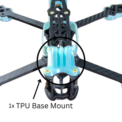 High Flexible 3D Printed GoPro Mount, Landing TPU & GPS & Antenna Holder