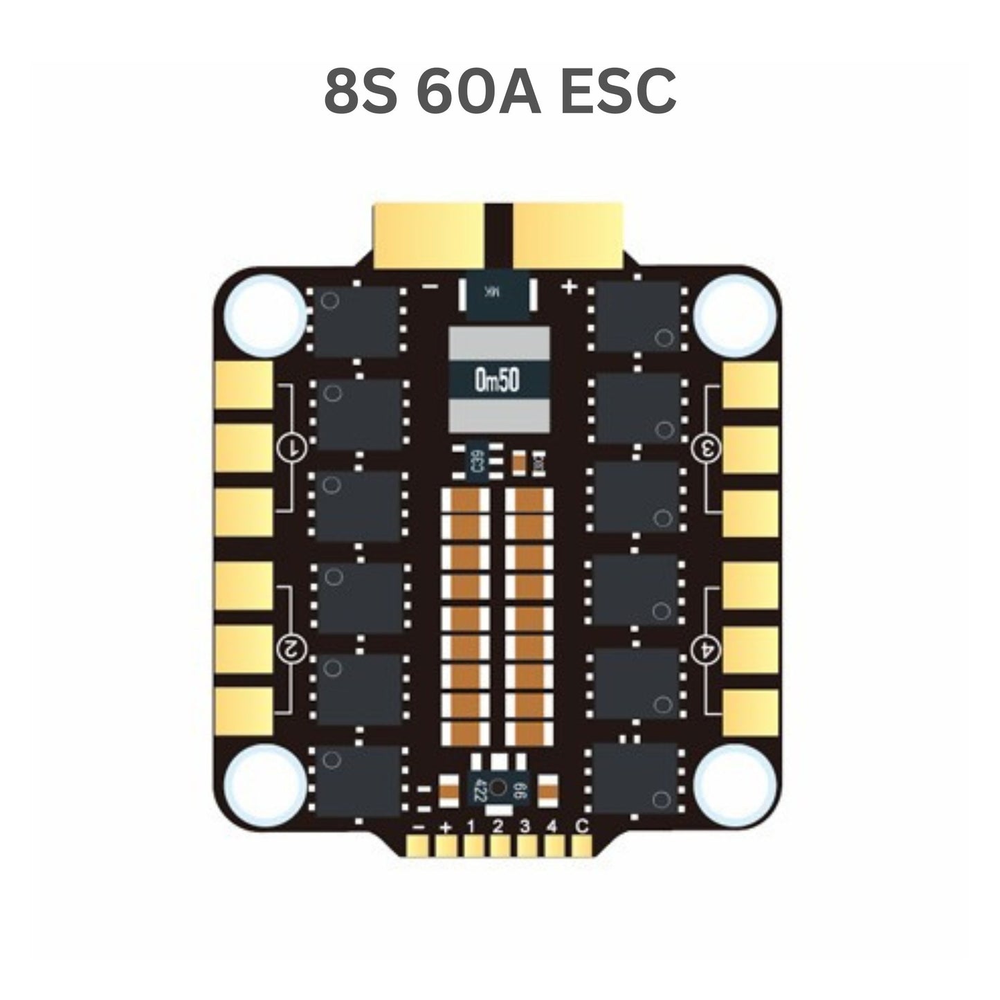 DakeFPV 8S 60A FPV 4 in 1 ESC