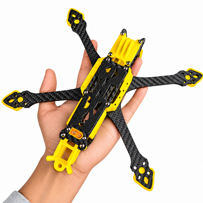 Mark5 V2 5 Inch Carbon Fiber O4 Pro FPV Drone Frame with 3D Printed Parts -  Yellow