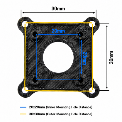 20x20mm to 30x30mm FC ESC Mounting Adapter Plate for FPV Drone