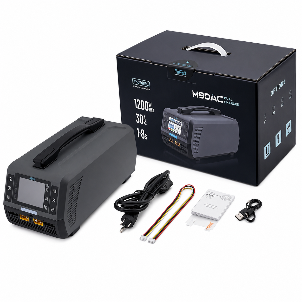 ToolkitRC M8DAC 1-8S Smart Battery Charger for LiPo LiHV Battery
