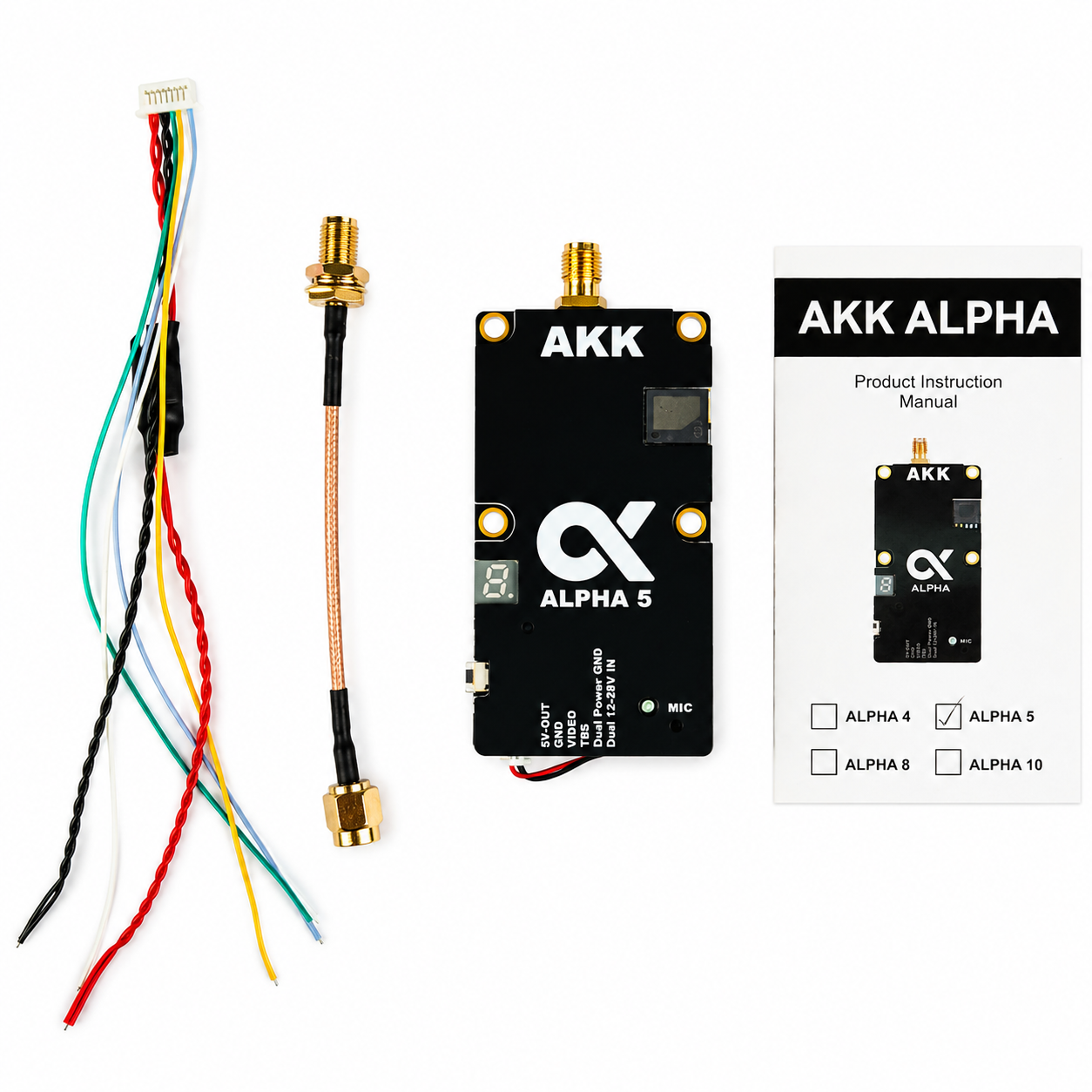 AKK Alpha 5 5.8GHz 5W Analog Video Transmitter VTX for Long Range FPV Drone