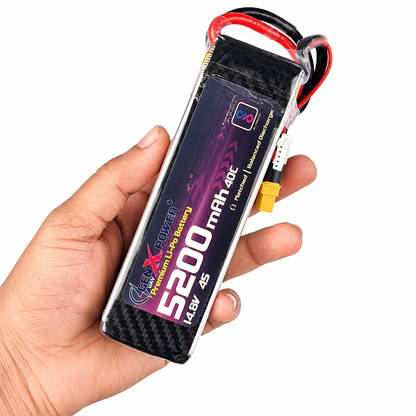 GenX 14.8V 5200mAh 4S 40C Premium Lithium Polymer Battery Pack