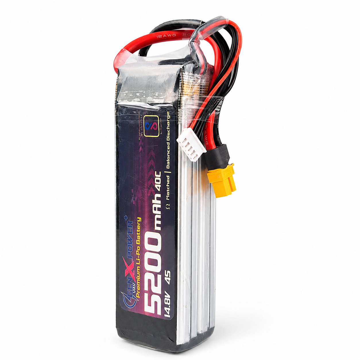 GenX 14.8V 5200mAh 4S 40C Premium Lithium Polymer Battery Pack