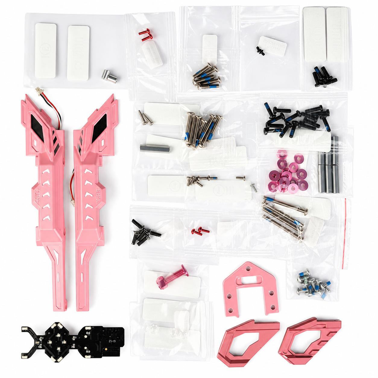 TJRC J5 V2 5 inches FPV O4 Pro Air Unit Digital FPV RC Racing Freestyle Quadcopter Drone Frame - DC Pink