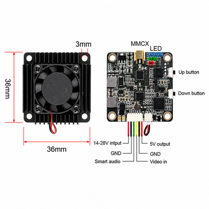 AKK Ultra Long Range All Channels Version 3W 4.9-5.8G Low Band 80CH VTX