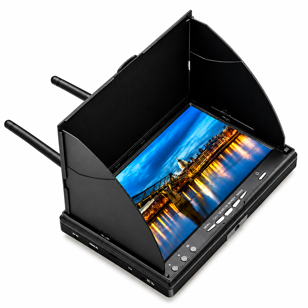 7 Inches LCD5802D FPV Monitor 5.8G 40CH with DVR & In-build Battery