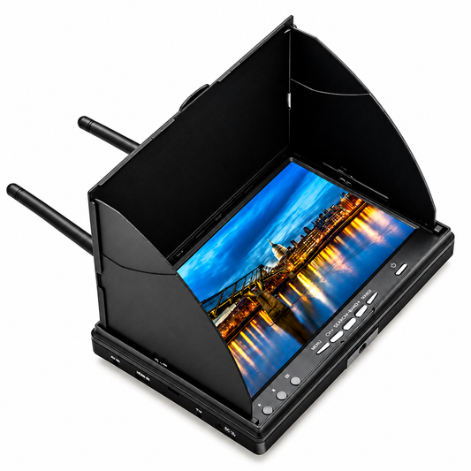 7 Inches LCD5802D FPV Monitor 5.8G 40CH with DVR & In-build Battery