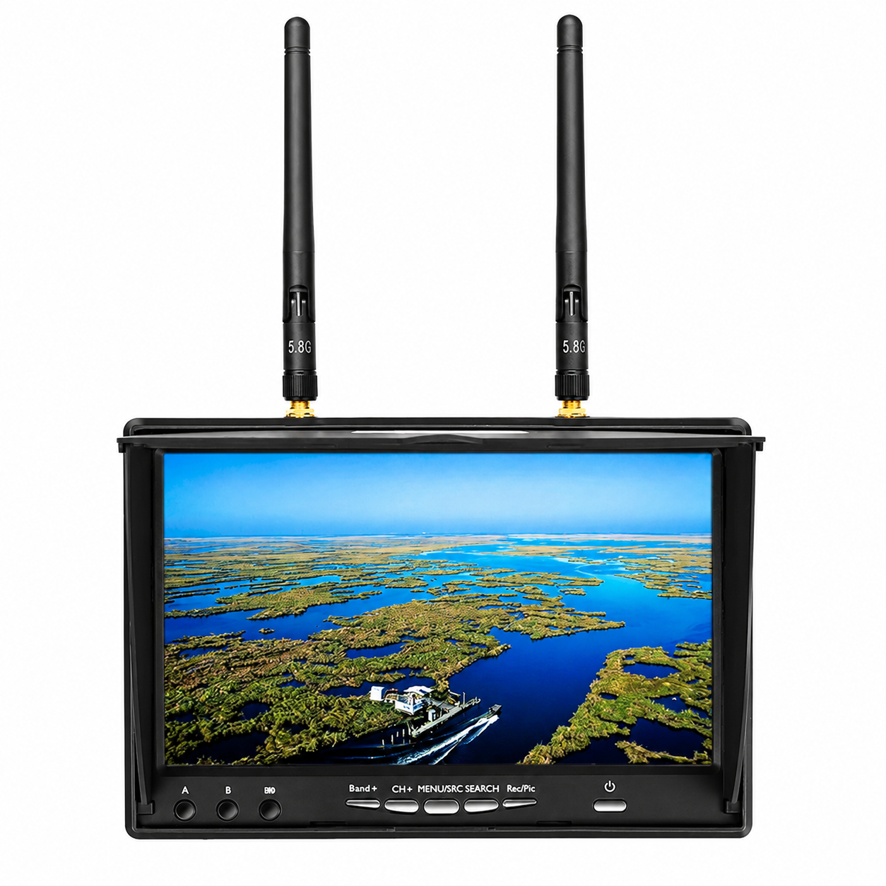 7 Inches LCD5802D FPV Monitor 5.8G 40CH with DVR & In-build Battery