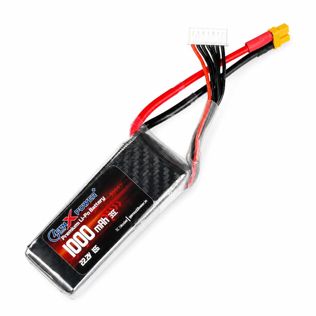 GenX 22.2V 1000mAh 6S 35C Lithium Polymer Battery Pack with XT30 Connector