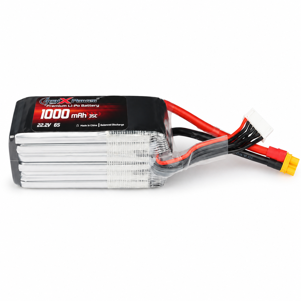 GenX 22.2V 1000mAh 6S 35C Lithium Polymer Battery Pack with XT30 Connector